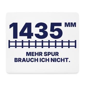 1435 mm Normalspur – Lustiges Eisenbahner Shirt - Mousepad (Querformat) - Weiß - Vorne