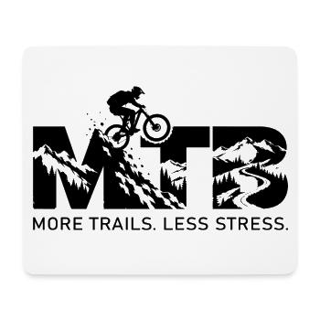 MTB Leidenschaft – Mountainbike & Outdoor offroad - Mousepad (Querformat) - Weiß - Vorne