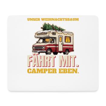Unser Weihnachtsbaum fährt mit: Camper eben - Mousepad (Querformat) - Weiß - Vorne