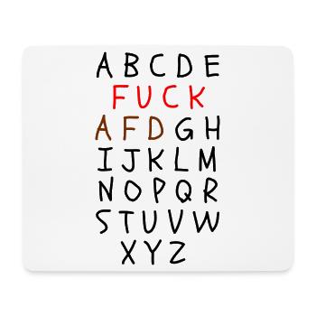 ABC MIT FCK AFD WORTWITZ, FCK NZS, NO NZS, NO AFD - Mousepad (Querformat) - Weiß - Vorne