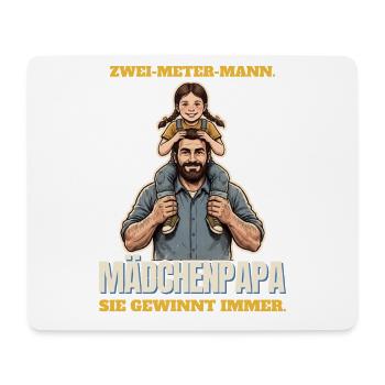 Zwei-Meter-Mann und Mädchenpapa - Mousepad (Querformat) - Weiß - Vorne