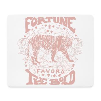 DAS GLÜCK IST MIT DEN KÜHNEN - Mousepad (Querformat) - Weiß - Vorne