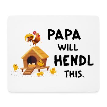 I Will Hendl This – Lustiger Papa Hühnerspruch - Mousepad (Querformat) - Weiß - Vorne