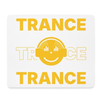Trance Trance Trance - Happy Vinyl DJ - Mousepad (Querformat) - Weiß - Vorne