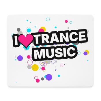 I Love Trance Music - Colour Splash - Mousepad (Querformat) - Weiß - Vorne