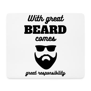 Bartverantwortung Lustiges Papa-Geschenk - Mousepad (Querformat) - Weiß - Vorne