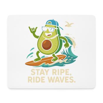Stay ripe, ride waves - Mousepad (Querformat) - Weiß - Vorne