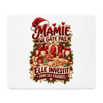 Oma verwöhnt nicht, sie investiert in ihre Lieblingssachen - Mousepad (Querformat) - Weiß - Vorne