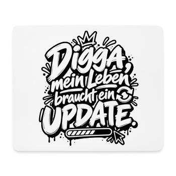 Digga Update Lebensstil Spruch - Mousepad (Querformat) - Weiß - Vorne