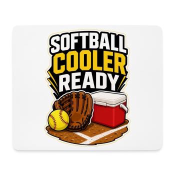 SOFTBALL COOLER READY Snacks - Mousepad (Querformat) - Weiß - Vorne