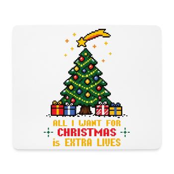 All I want for Christmas - Gamer - Mousepad (Querformat) - Weiß - Vorne