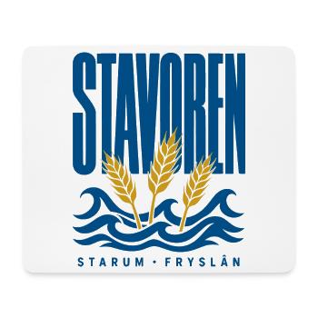 Stavoren Starum Friesland Weizen und Wellen - Mousepad (Querformat) - Weiß - Vorne