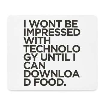 Lustiger Download Food Technology Sarkastisches Meme-Tee - Mousepad (Querformat) - Weiß - Vorne