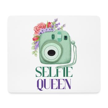 Selfie Queen – Kamera Blumen Fotografie Geschenk - Mousepad (Querformat) - Weiß - Vorne