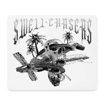 Schädel Kitesurfen swell Chasers - Mousepad (Querformat) - Weiß - Vorne