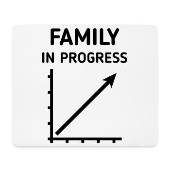 Family In Progress (Schwanger / Eltern / Black) - Mousepad (Querformat) - Weiß - Vorne