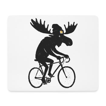 Elch Auf Rennrad Fahrrad Radsport - Mousepad (Querformat) - Weiß - Vorne