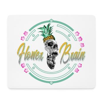 Tropischer Schädel mit Ananas - Mousepad (Querformat) - Weiß - Vorne