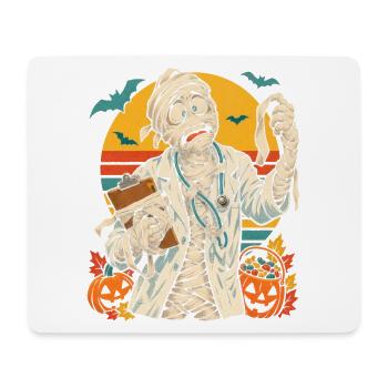 Halloween-Mumienarzt mit verhedderten Bandagen - Mousepad (Querformat) - Weiß - Vorne