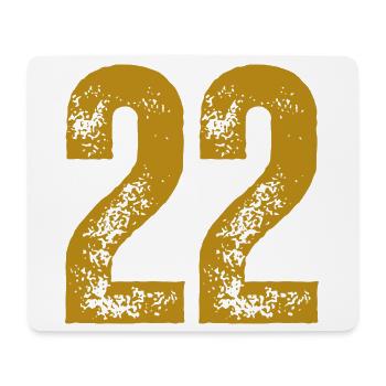 22 - Mousepad (Querformat) - Weiß - Vorne