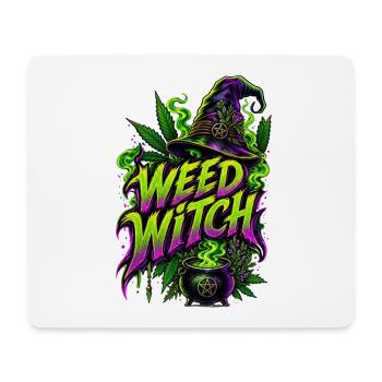 Weed Witch – Magische Cannabis Hexe - Mousepad (Querformat) - Weiß - Vorne