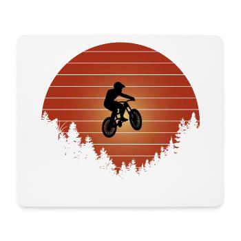 Mountainbike Jump - Mousepad (Querformat) - Weiß - Vorne
