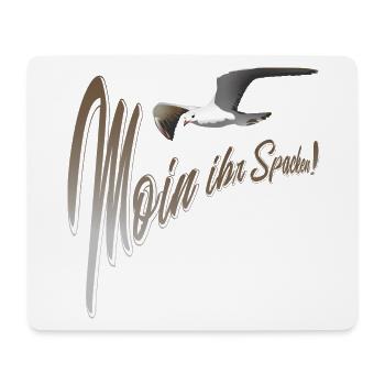 Moin ihr Spacken Möwe - Mousepad (Querformat) - Weiß - Vorne