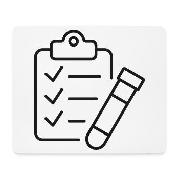 Labor-Checkliste Reagenzglas-Symbol - Mousepad (Querformat) - Weiß - Vorne