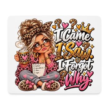 Leopardenkosmos Kaffeezauber - Mousepad (Querformat) - Weiß - Vorne
