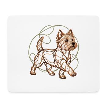 West Highland White Terrier - Mousepad (Querformat) - Weiß - Vorne