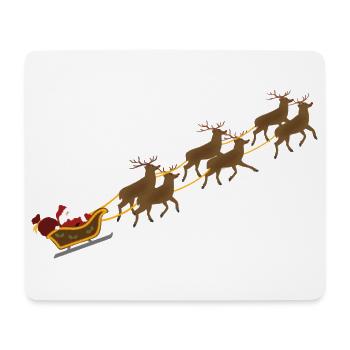 Weihnachtsschlitten - Mousepad (Querformat) - Weiß - Vorne