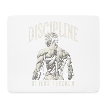 Disziplin Baut Freiheit - Mousepad (Querformat) - Weiß - Vorne