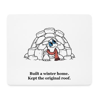 Christmas Turtle behält ihr ursprüngliches Dach - Mousepad (Querformat) - Weiß - Vorne