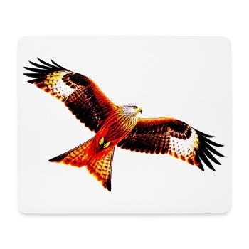 Roter Milan im Flug - Mousepad (Querformat) - Weiß - Vorne