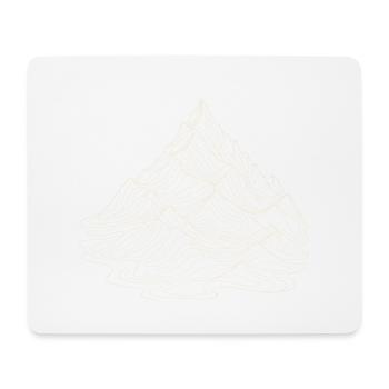 Alpengipfel – Topografische Linienkunst - Mousepad (Querformat) - Weiß - Vorne
