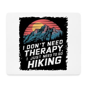 Ich Brauche Keine Therapie, Ich Muss Nur Wandern - Mousepad (Querformat) - Weiß - Vorne