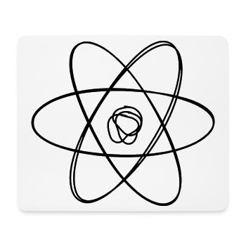 Atom handgezeichnet - Mousepad (Querformat) - Weiß - Vorne