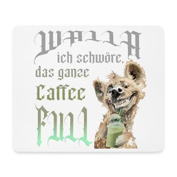 Hund Caffe full - Mousepad (Querformat) - Weiß - Vorne