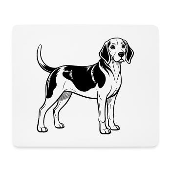 Beagle - Mousepad (Querformat) - Weiß - Vorne