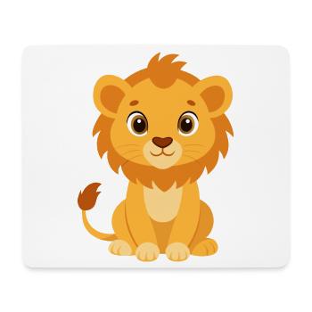 Süßes Löwenbaby - Mousepad (Querformat) - Weiß - Vorne
