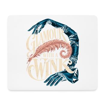 Burlesque Glamour With A Wink - Mousepad (Querformat) - Weiß - Vorne