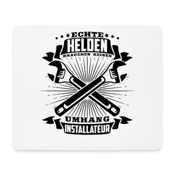 Echte Helden brauchen keinen Umhang - Mousepad (Querformat) - Weiß - Vorne