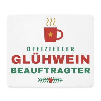 Offizieller Glühwein-Beauftragter Weihnachten - Mousepad (Querformat) - Weiß - Vorne