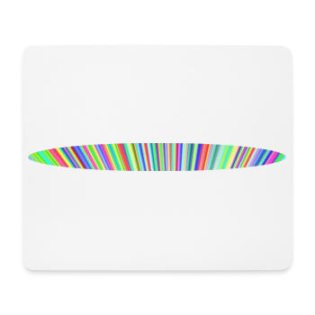 Regenbogen-Oval-Design - Mousepad (Querformat) - Weiß - Vorne