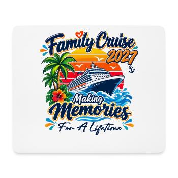 Familienkreuzfahrt 2027 Passende Familienurlaubsparty - Mousepad (Querformat) - Weiß - Vorne