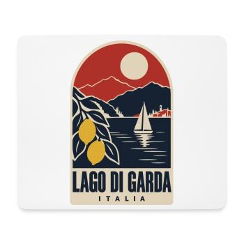 Lago di Garda Vintage-Reiseplakat Gardasee - Mousepad (Querformat) - Weiß - Vorne