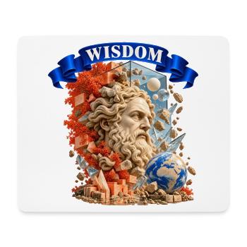 Ancient Wisdom – Greek Philosopher Art - Mousepad (Querformat) - Weiß - Vorne