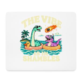 Summer Dinosaurier Die Stimmung ist im Chaos - Mousepad (Querformat) - Weiß - Vorne