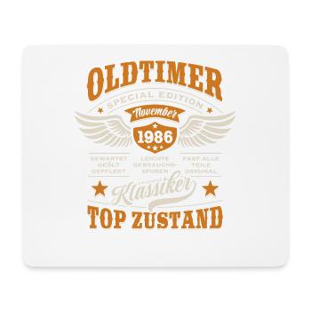 Oldtimer November 1986 - Geburtstag - Geschenk - Mousepad (Querformat) - Weiß - Vorne