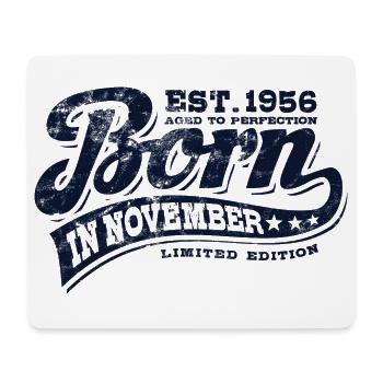 Born in November 1956 - Geburtstag - Geschenk - Mousepad (Querformat) - Weiß - Vorne